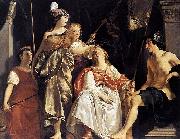 Abraham van den Tempel Minerva Crowns the Maid of Leiden painting